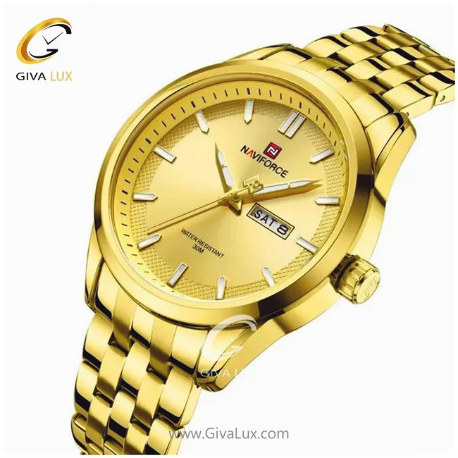 ساعت مچی مردانه بندفلزی طلایی زمینه طلایی ناوی فورس مدل 9200 9200 G-G2.jpg